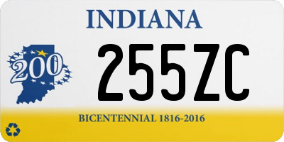 IN license plate 255ZC