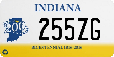 IN license plate 255ZG