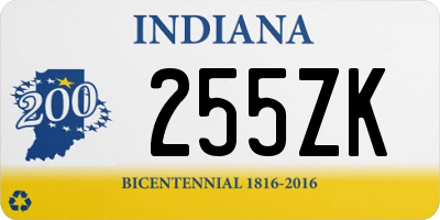 IN license plate 255ZK