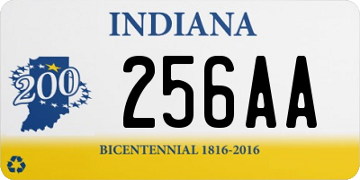 IN license plate 256AA