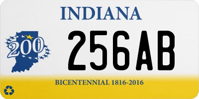 IN license plate 256AB