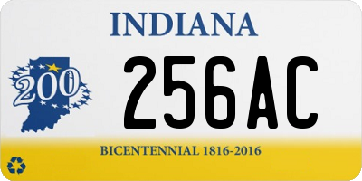 IN license plate 256AC