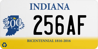 IN license plate 256AF