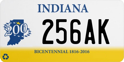 IN license plate 256AK