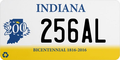 IN license plate 256AL