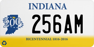 IN license plate 256AM