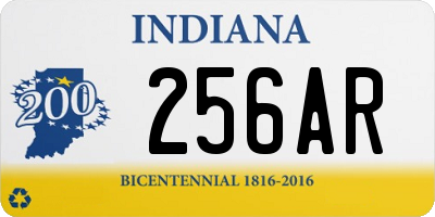 IN license plate 256AR