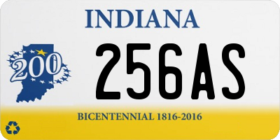 IN license plate 256AS