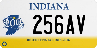 IN license plate 256AV