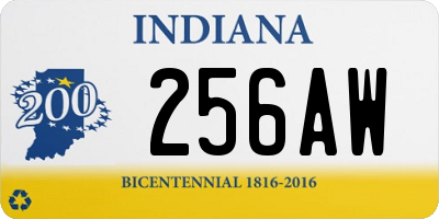 IN license plate 256AW