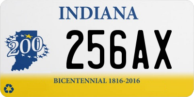 IN license plate 256AX