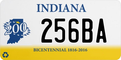 IN license plate 256BA