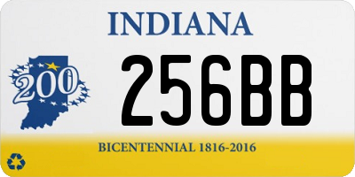 IN license plate 256BB