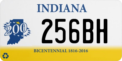 IN license plate 256BH