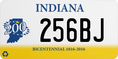 IN license plate 256BJ