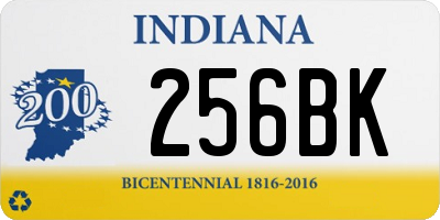 IN license plate 256BK