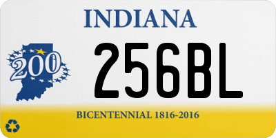 IN license plate 256BL