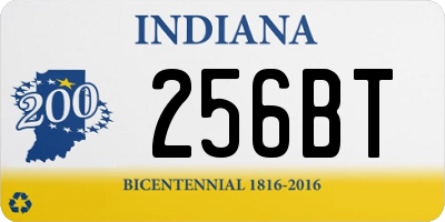 IN license plate 256BT