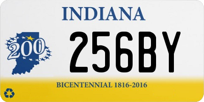 IN license plate 256BY