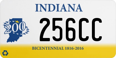 IN license plate 256CC