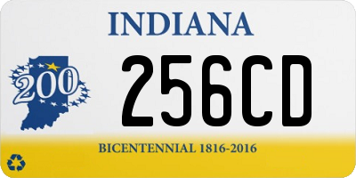 IN license plate 256CD