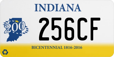 IN license plate 256CF