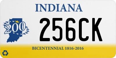 IN license plate 256CK
