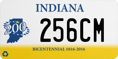 IN license plate 256CM