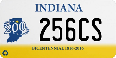 IN license plate 256CS