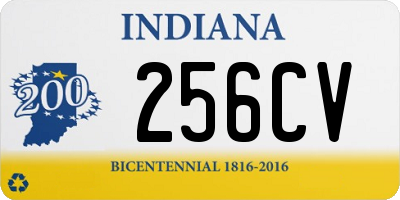 IN license plate 256CV