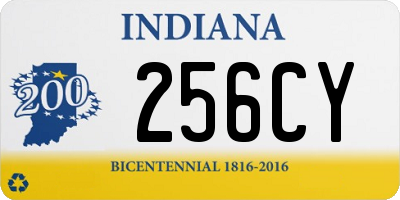 IN license plate 256CY