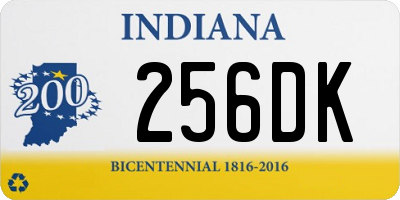 IN license plate 256DK