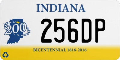 IN license plate 256DP