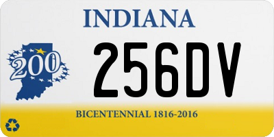 IN license plate 256DV