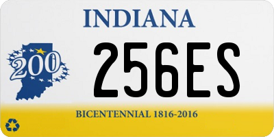 IN license plate 256ES