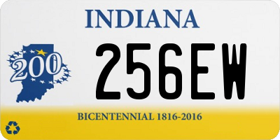 IN license plate 256EW