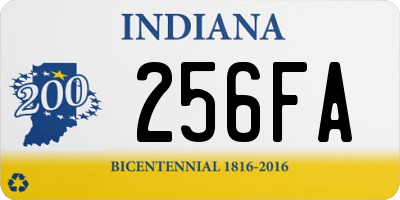 IN license plate 256FA