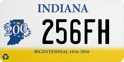 IN license plate 256FH