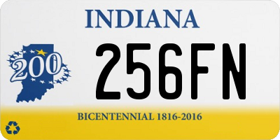 IN license plate 256FN