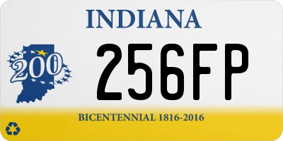 IN license plate 256FP