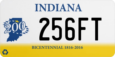 IN license plate 256FT