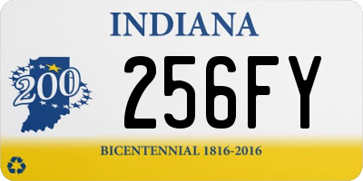 IN license plate 256FY