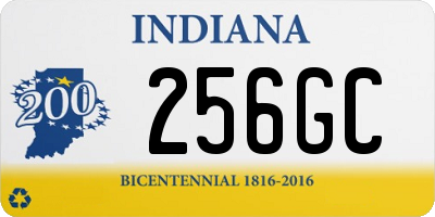 IN license plate 256GC