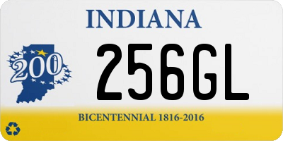 IN license plate 256GL