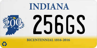 IN license plate 256GS