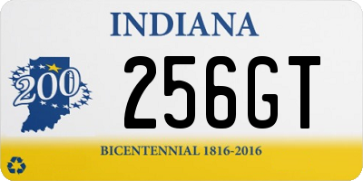 IN license plate 256GT