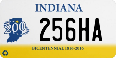 IN license plate 256HA