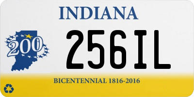 IN license plate 256IL