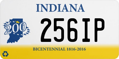 IN license plate 256IP