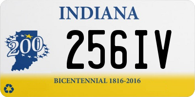 IN license plate 256IV